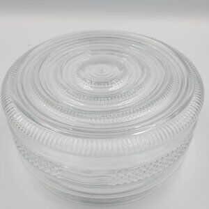 Vintage Glass Light Fixture Cover – Textured Dome Design